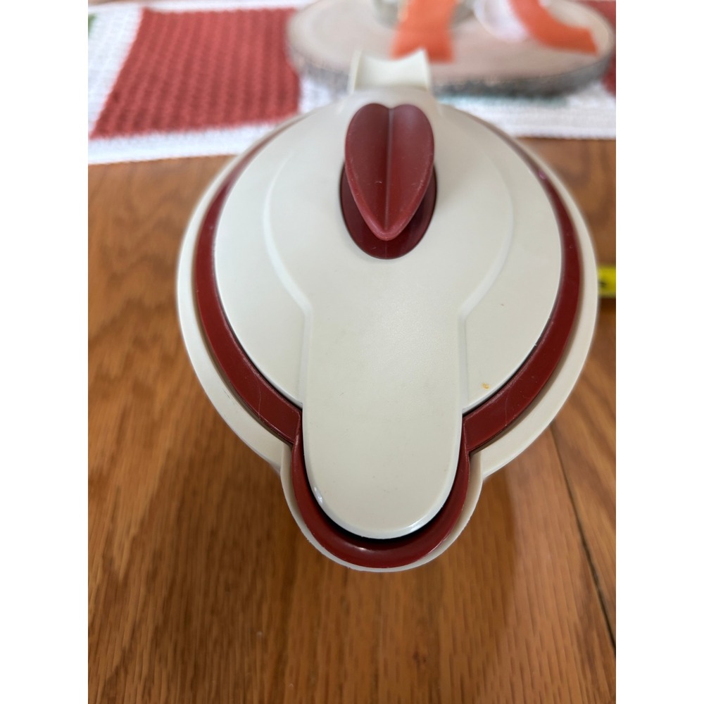 Tupperware Insulated Gravy Boat Sauce Server Cream Burgundy 550ml 400ml Vintage - Picture 10 of 13